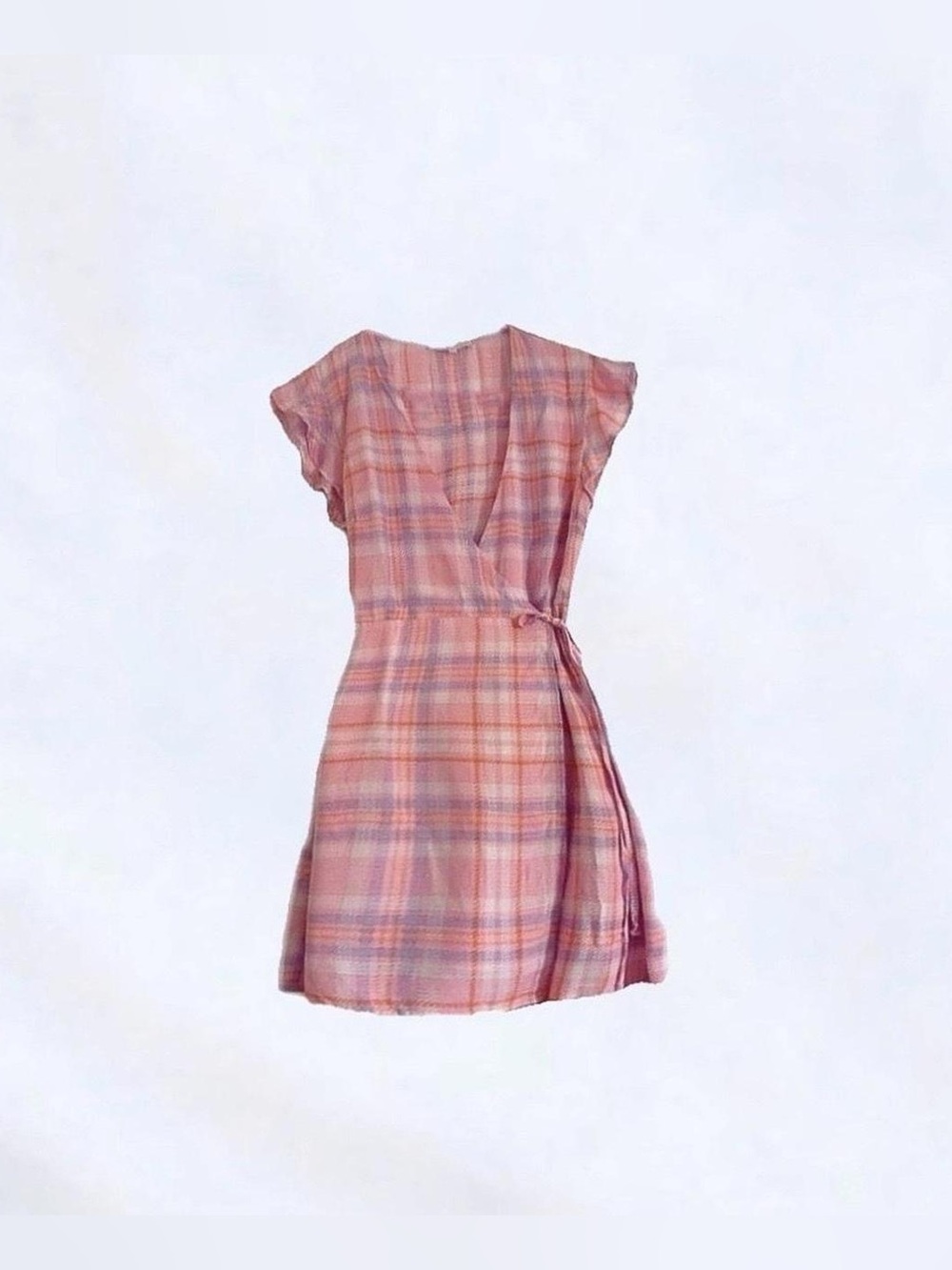 olivaceous ⋆ plaid wrap dress
